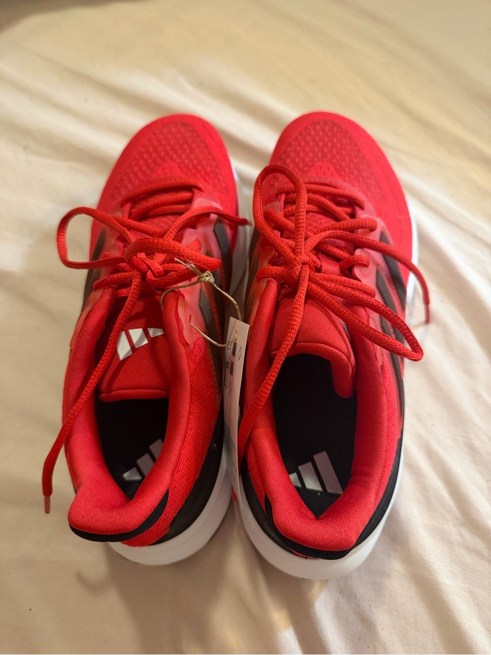 adidas Kids Red and Black Lightweight Sneakers